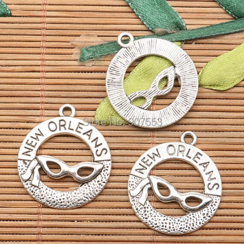 Jewelry Making New Orleans - 10Pcs 24mm Tibetan Silver Tone 24mm