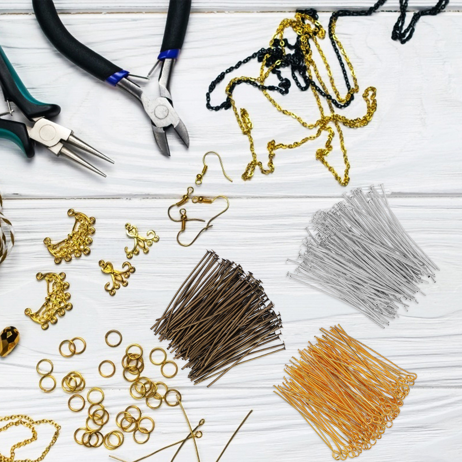 Jewelry Making Earring Supplies - 1Set Jewelry Making Eye Pins Flat