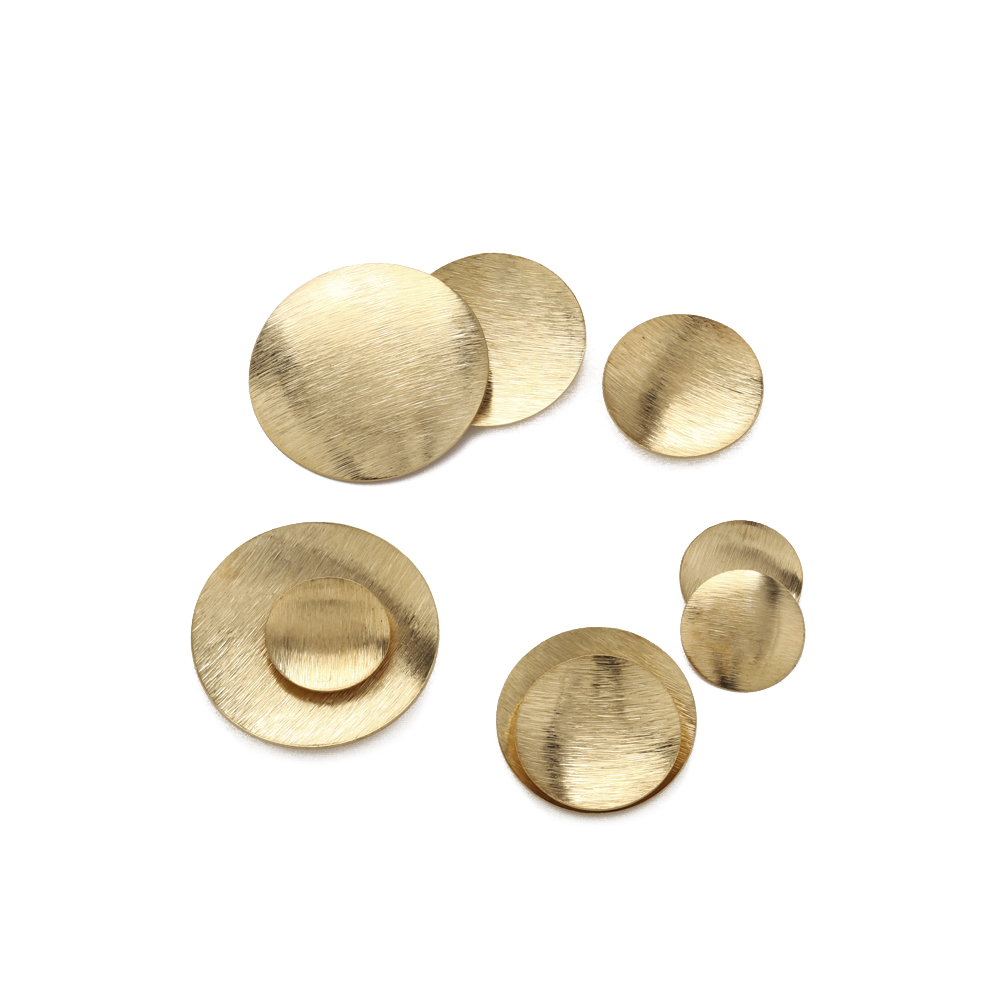 Jewelry Making Hammer - Raw Brass Brushed Round Convex Dome