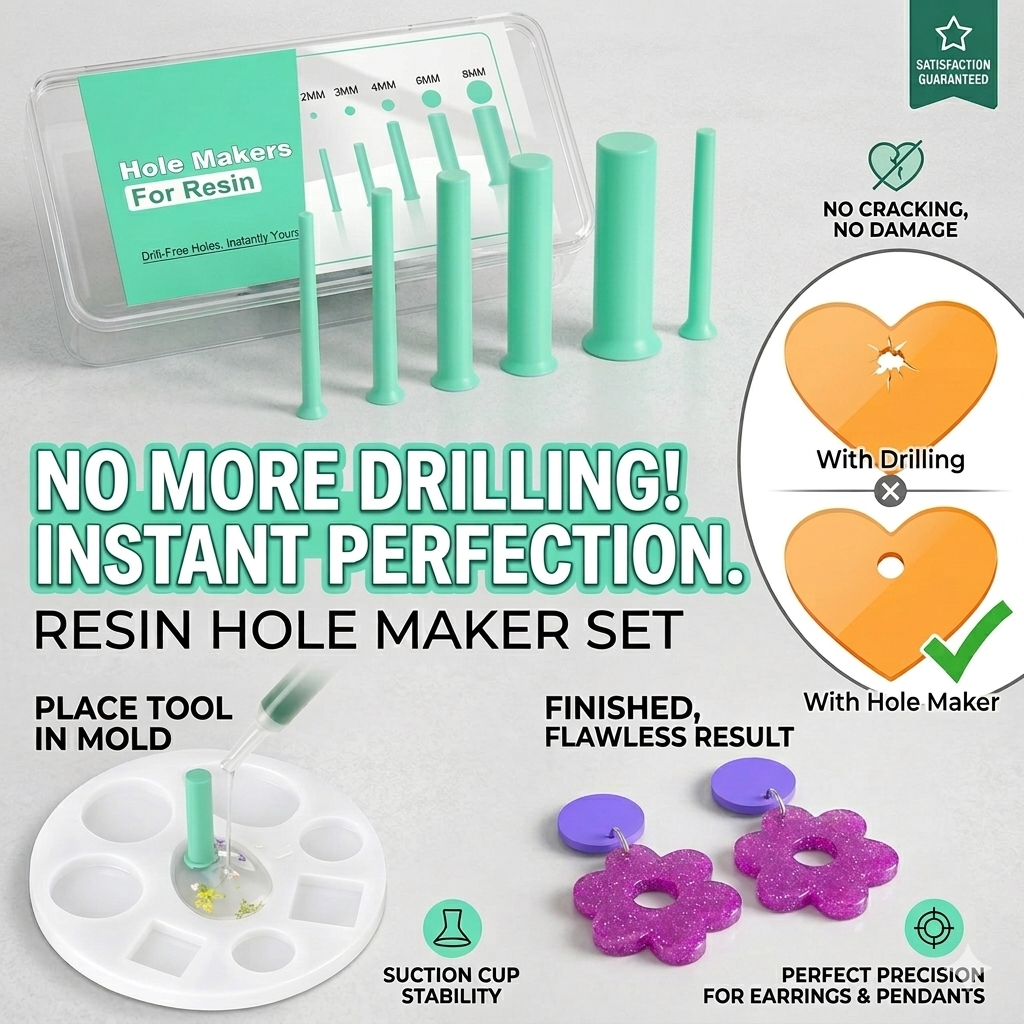 Jewelry Making Drill - 35pcs Resin Hole Maker Set 2-8mm