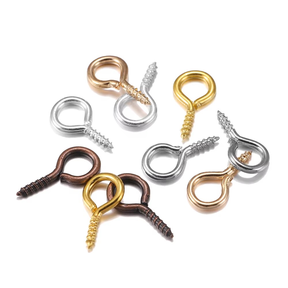 Jewelry Making Rivets - 100/200Pcs/lot Metal Small Tiny Screw Eye