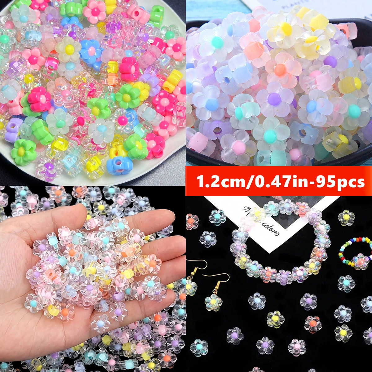 Jewelry Making For Couples - 12mm 95pcs 5 colors Random color