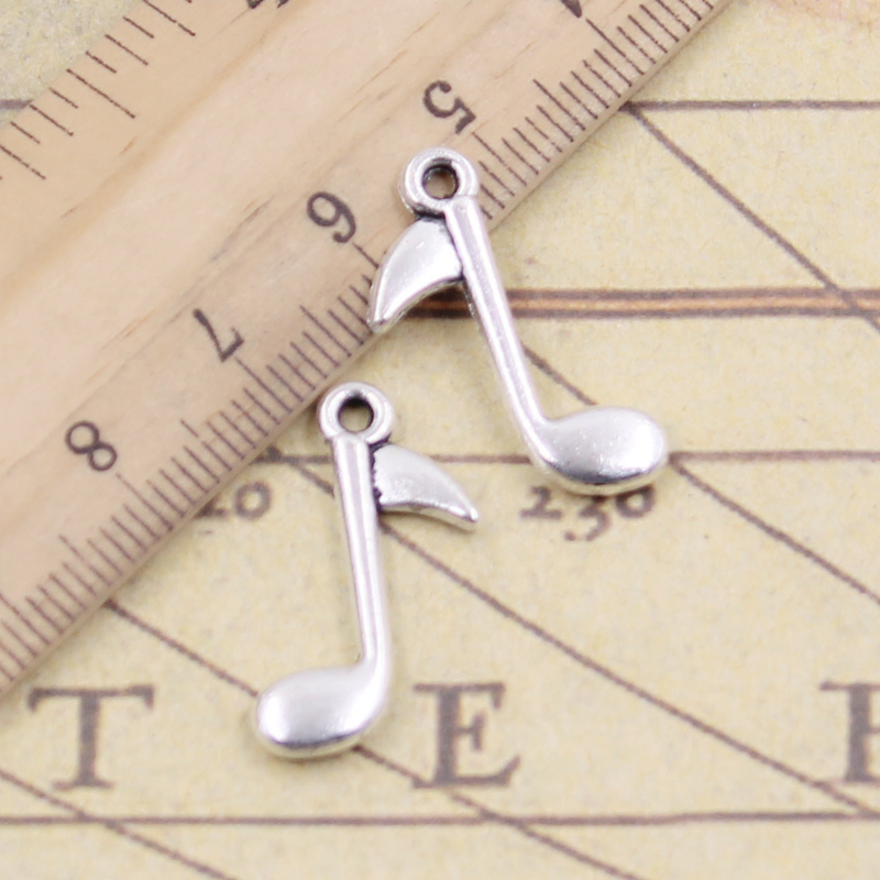 Jewelry Making Notes - 20pcs Charms Musical Note 23x13mm Tibetan