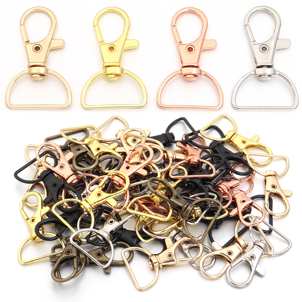 Jewelry Making Factory - 10pcs/lot Metal Swivel Clasps With D