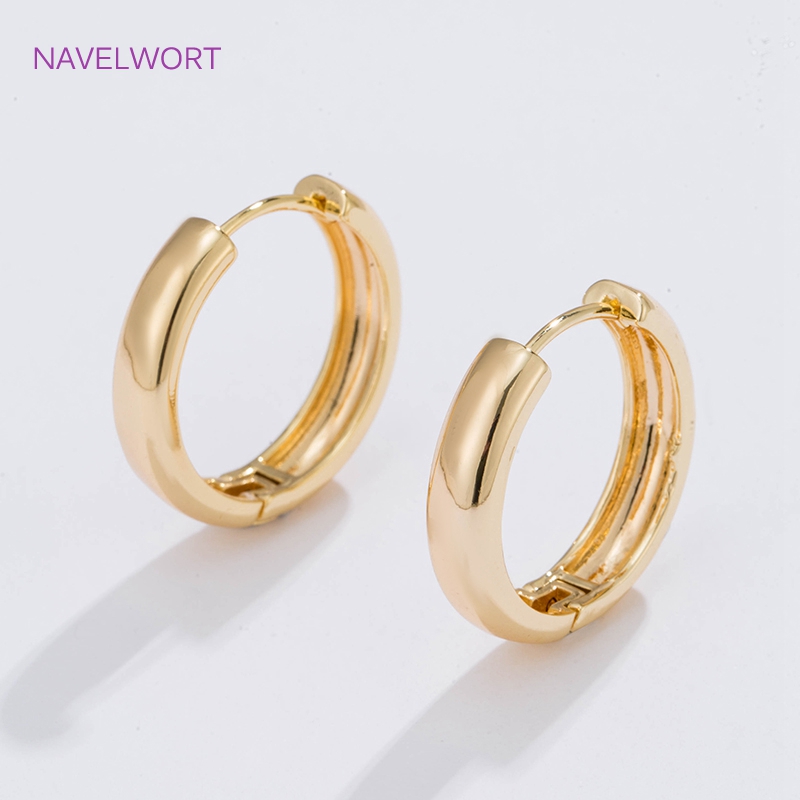 Jewelry Making Earrings - 6 Sizes Gold Plated Circle Hoop