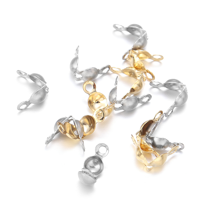 Jewelry Making With Beads - 50pcs Stainless Steel Connector Clasp Ball