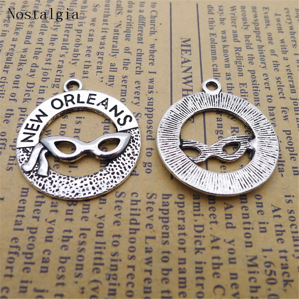 Jewelry Making New Orleans - 10PCSLettering New Orleans Glasses Charm Pendants