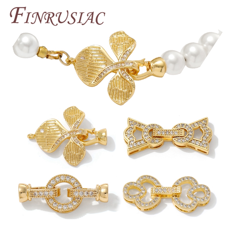 Jewelry Making With Beads - 18K Gold Plated Connectors Clasps For