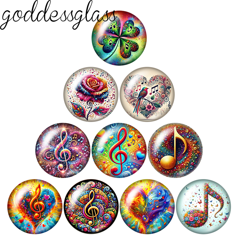 Jewelry Making Notes - Love Music Notes Clover Rose Hearts