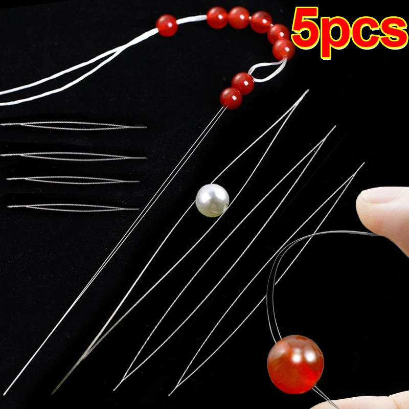Jewelry Making Rivets - 5pcs/set Open Big Eye Beading Needles