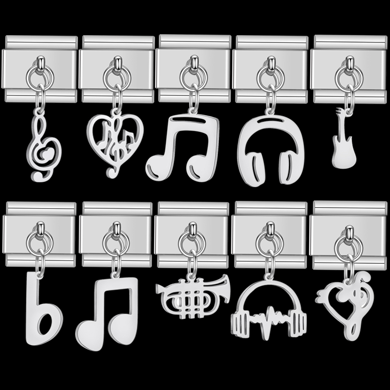 Jewelry Making Notes - Trendy Rock Music Heart Note ECG