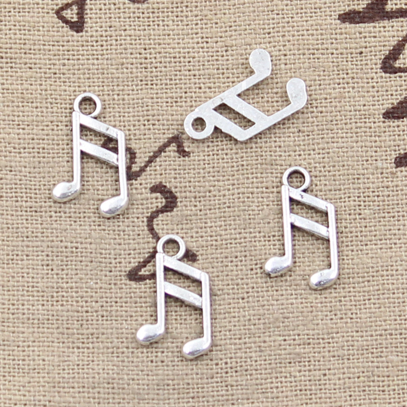 Jewelry Making Notes - 100pcs Charms Lovely Musical Note 13x8mm