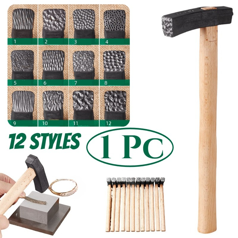Jewelry Making Hammer - 1Pc Metalworking Hammer Square Head 12
