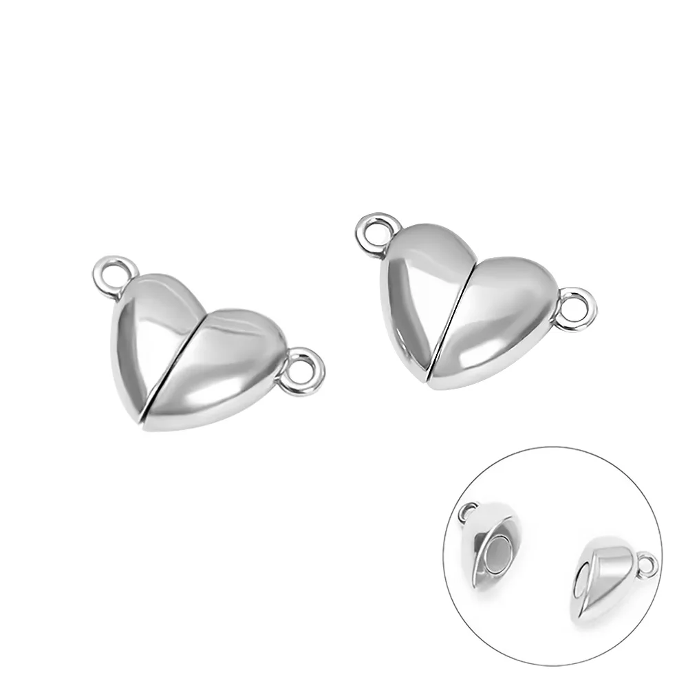 Jewelry Making For Couples - 5Pairs Love Heart Magnetic Connected Clasps