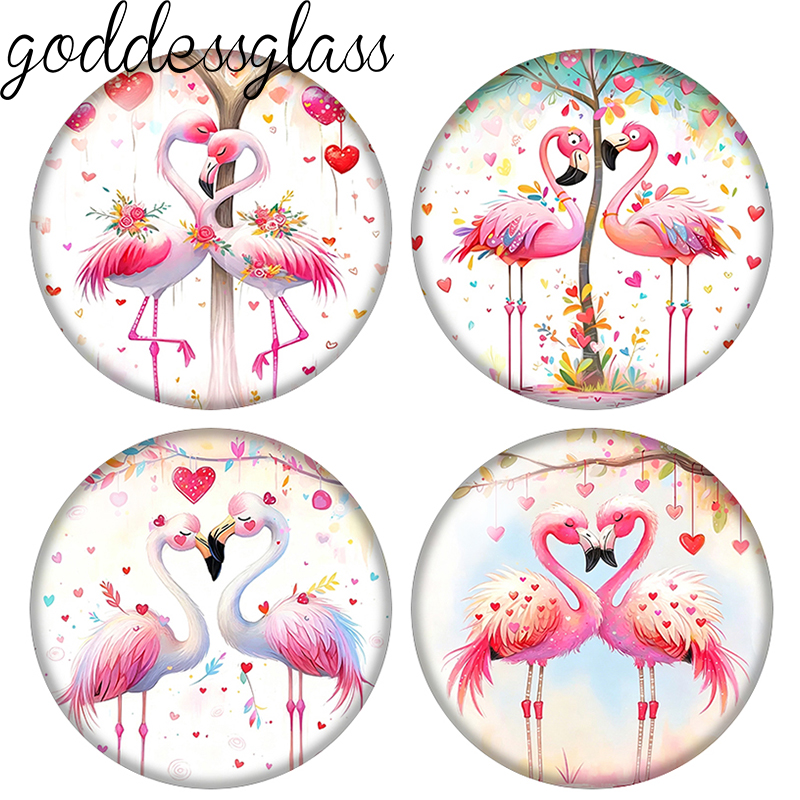 Jewelry Making For Couples - Hearts flamingo Lover Love Couple Animals