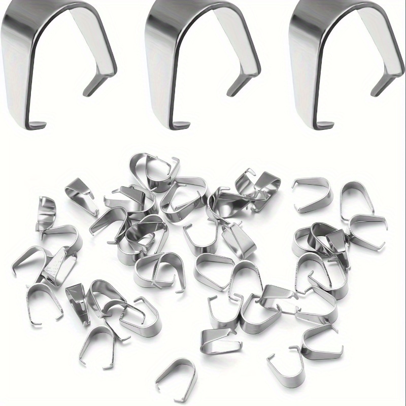 Jewelry Making Factory - Pinch Clip Pendant Clasp Bail Connector