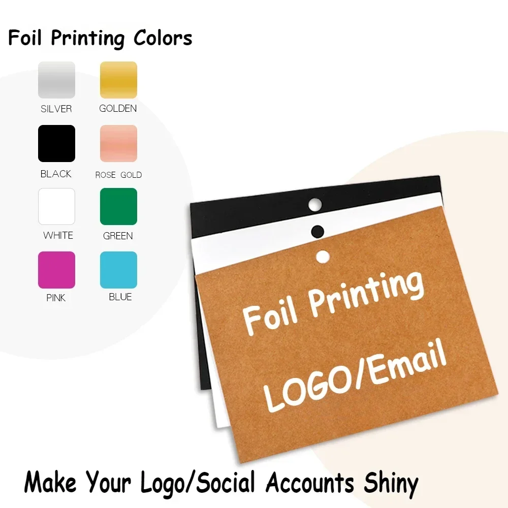 Jewelry Making Business - 100PCS Shiny Brand Logo Personalize Black
