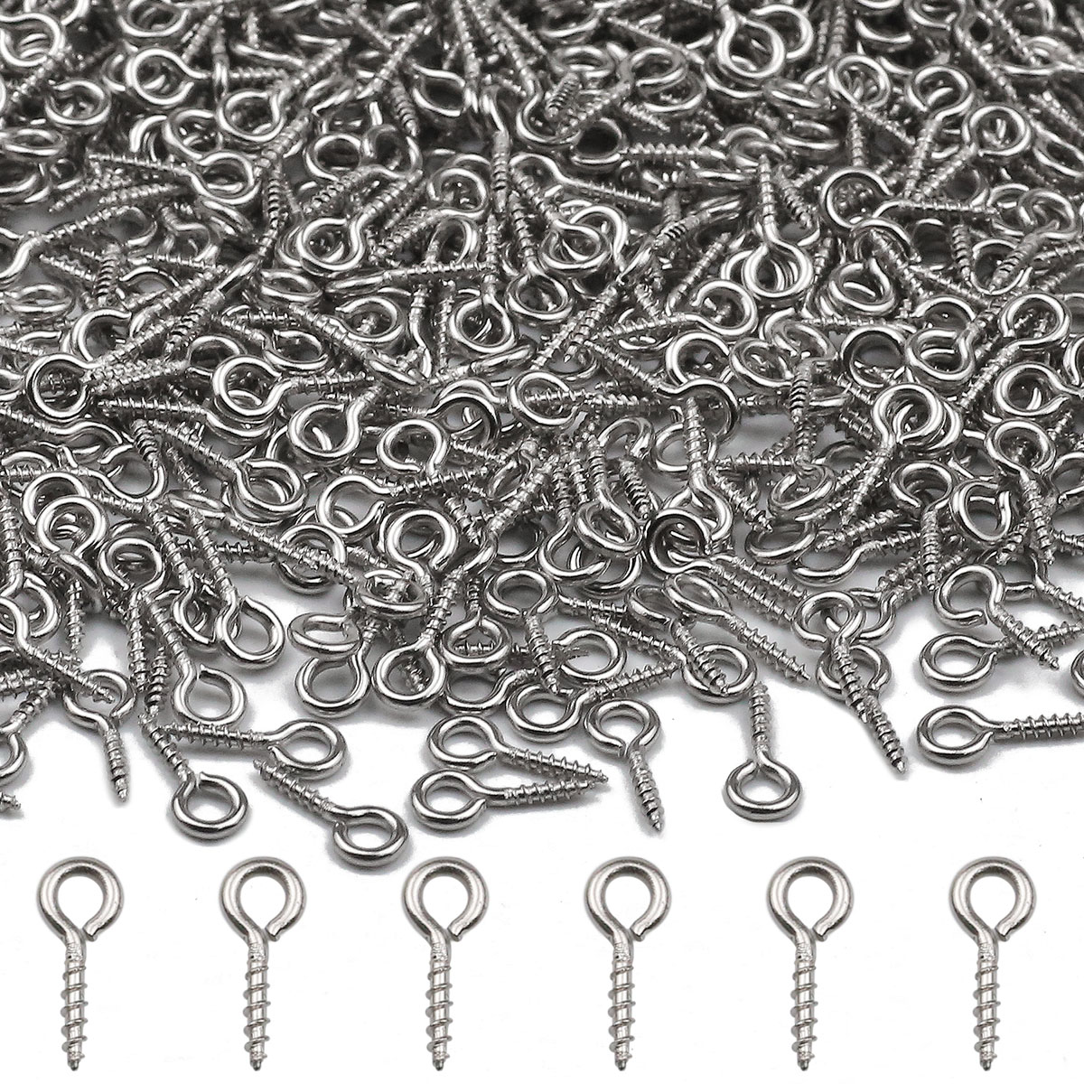 Jewelry Making Rivets - 100pcs 4x8/5x10/5x12mm Stainless Steel Mini Eye