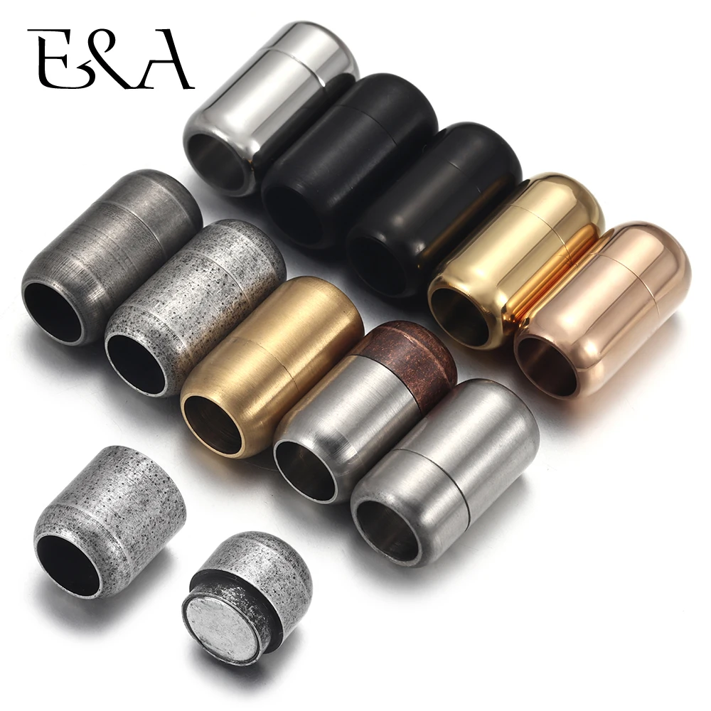 Jewelry Making Factory - Stainless Steel 3mm-8mm Round Magnetic Clasps