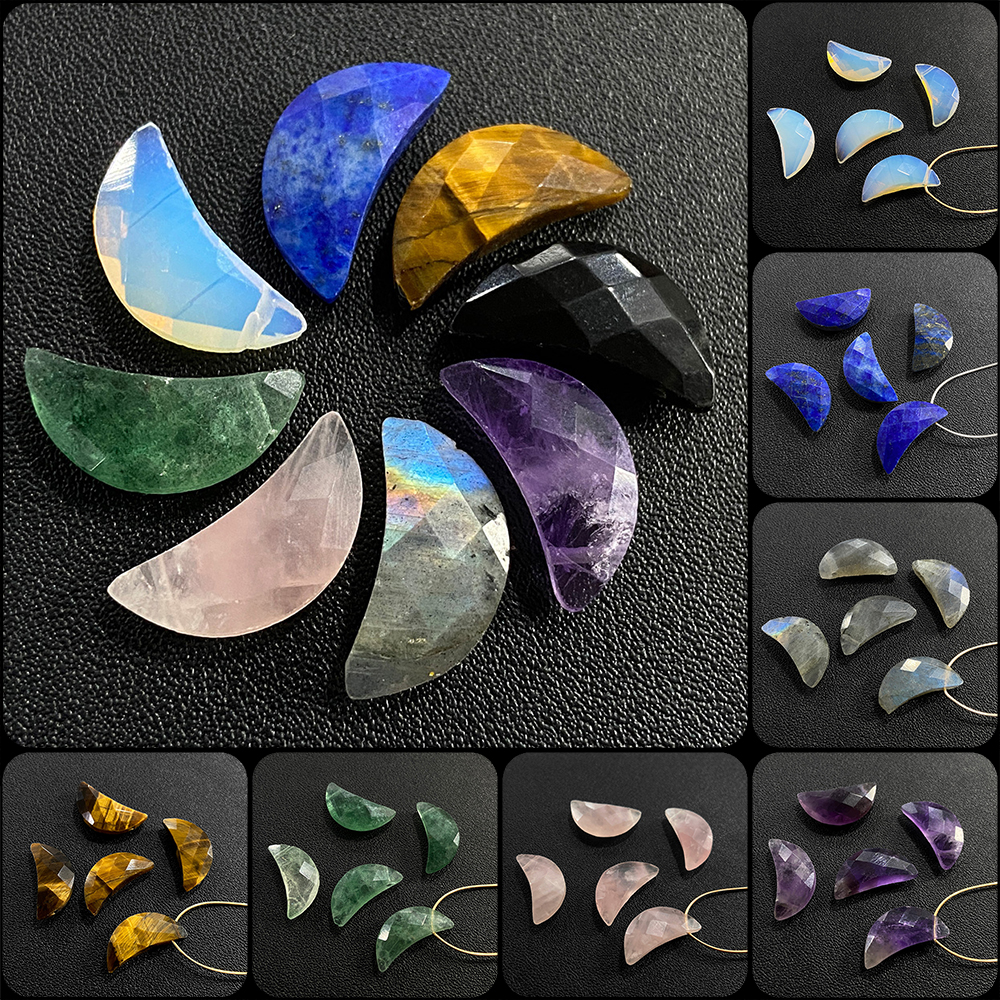 Jewelry Making Drill - Top Drilled Moon Shape Stone Bead
