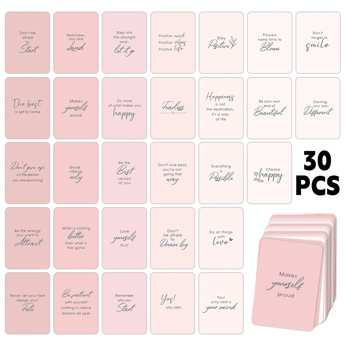 Jewelry Making Business - 30Pcs Motivational Inspirational Quote Cards For