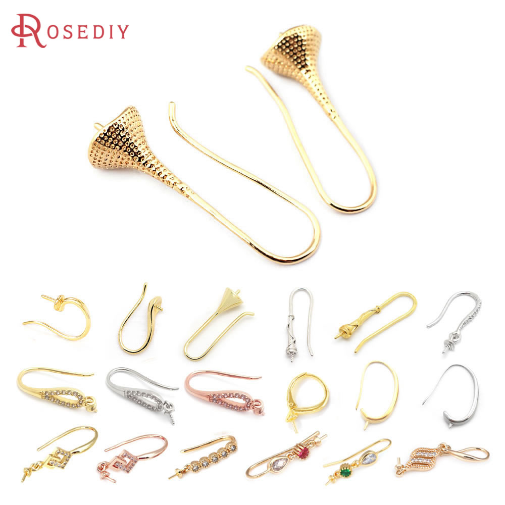 Jewelry Making Earrings - 18K Gold Color Brass Can fit
