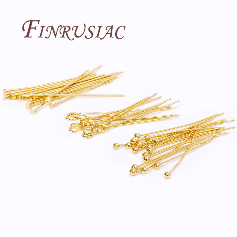 Jewelry Making Rivets - 50Pcs 20-50mm Gold Plated Pins For