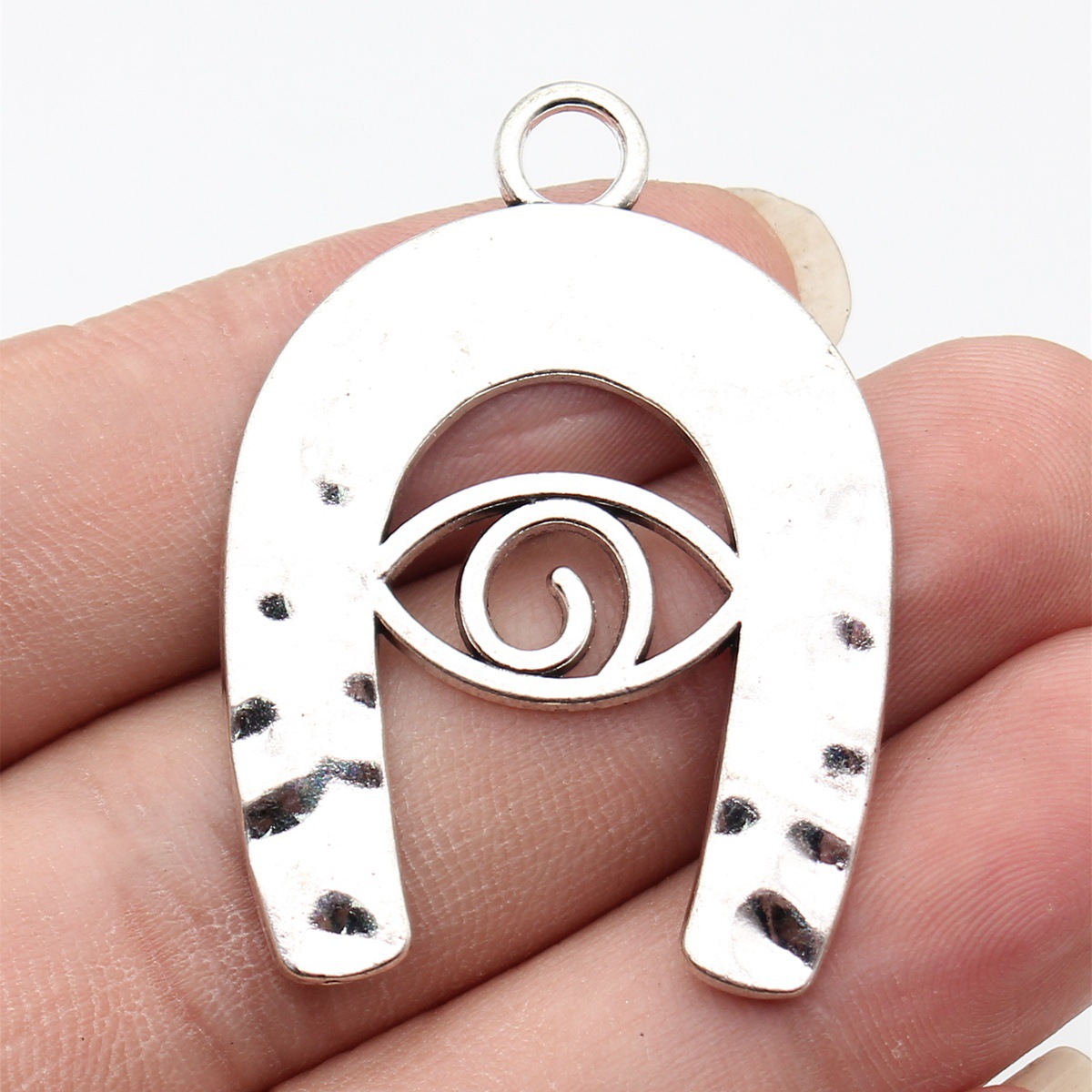 Jewelry Making Hammer - 5pcs 46x34mm Antique Silver Color Hollow