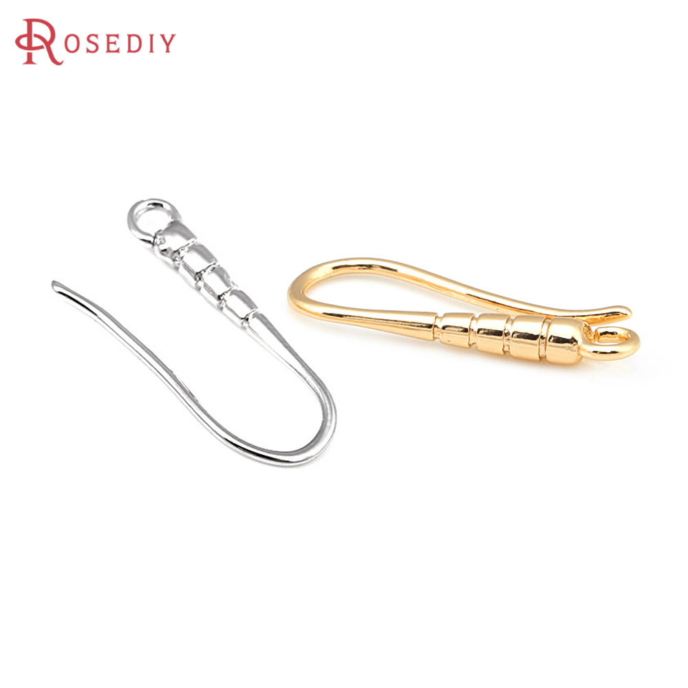 Jewelry Making Earring Supplies - 10PCS 19.5x7MM 18K Gold Color Brass