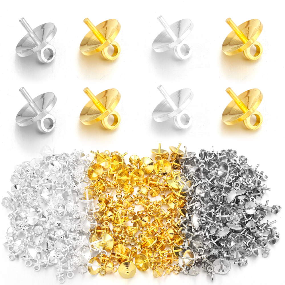 Jewelry Making With Beads - 20-100Pcs/Lot Metal Charms Screw Eye Bails