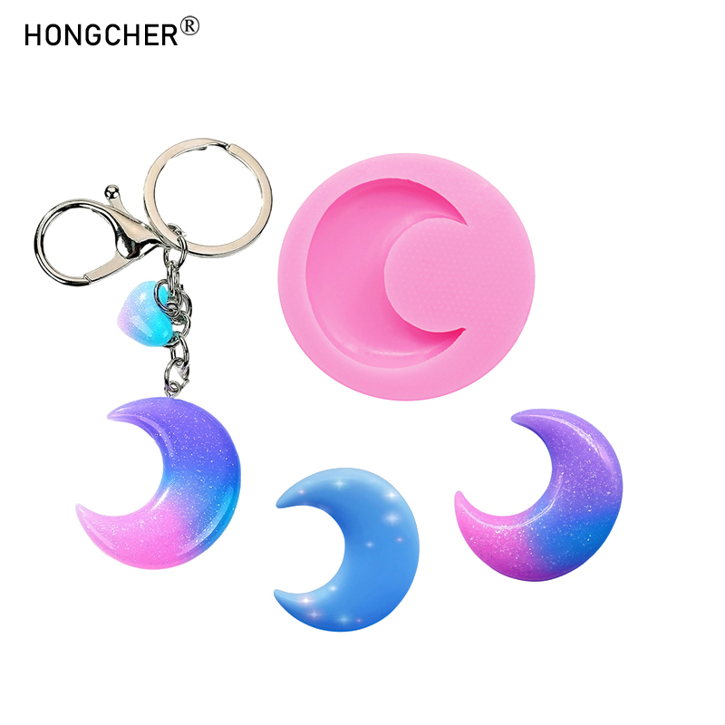 Resin Mold Jewelry - Crescent shape silicone mold handmade chocolate