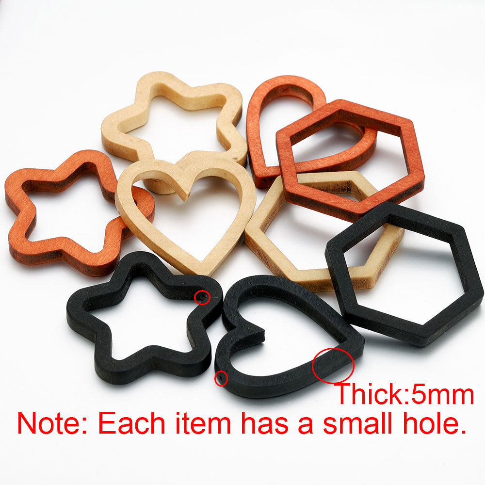 10pcs Wood Heart Square Silico - Resin Mold Jewelry reseña y precio