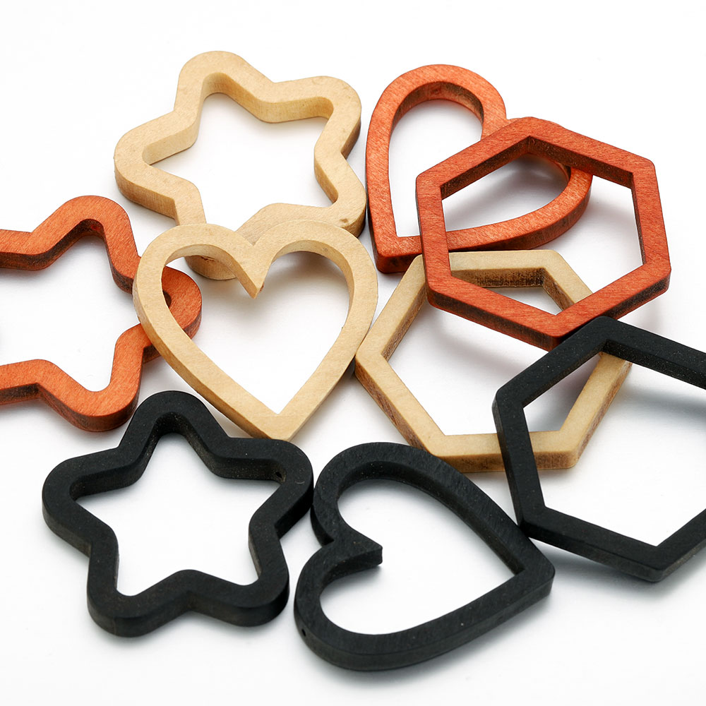 10pcs Wood Heart Square Silico - Resin Mold Jewelry reseña y precio