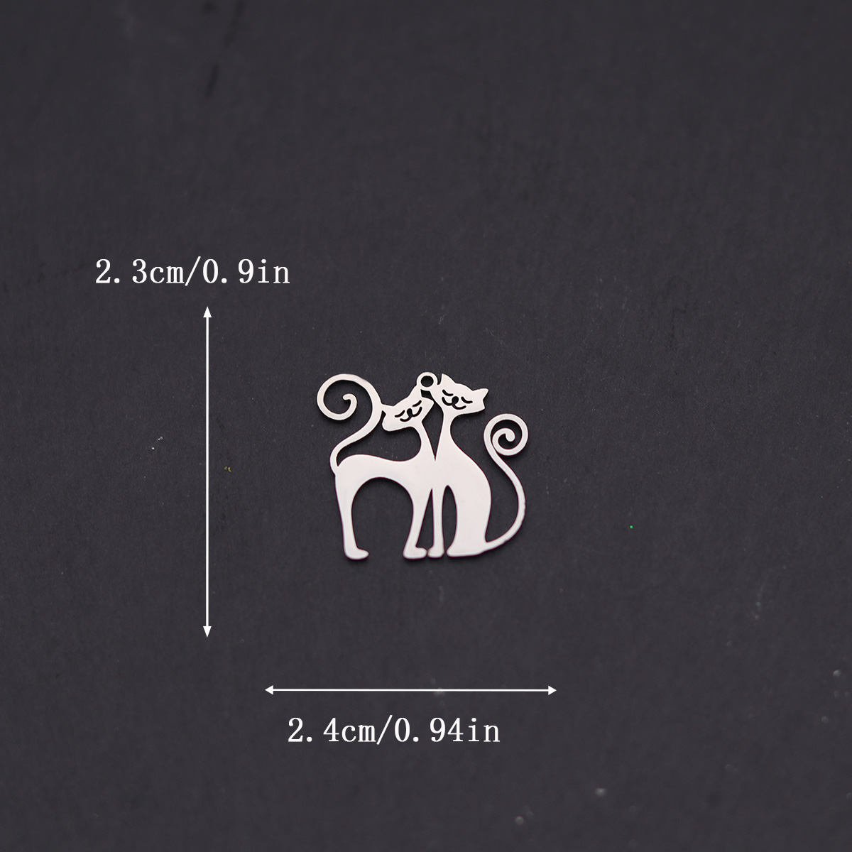 3pcs Cute Couple Cat Stainless - Jewelry Making For Couples reseña y precio