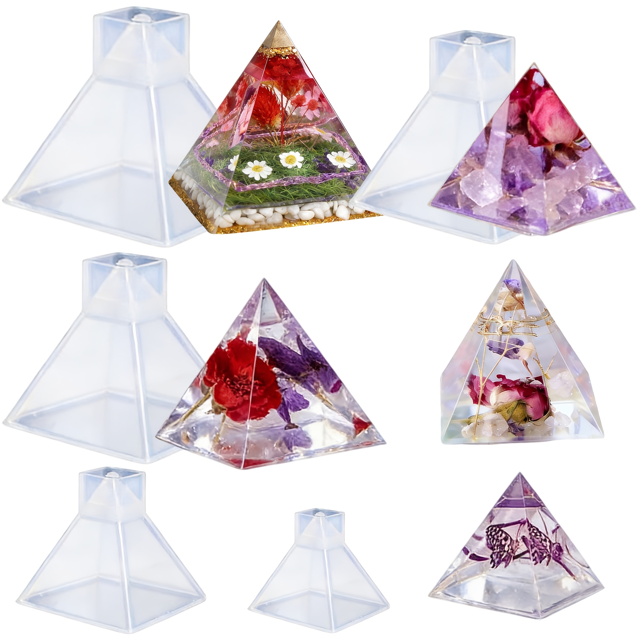 5pc- Pyramid resin molds of va - Resin Mold Jewelry reseña y precio
