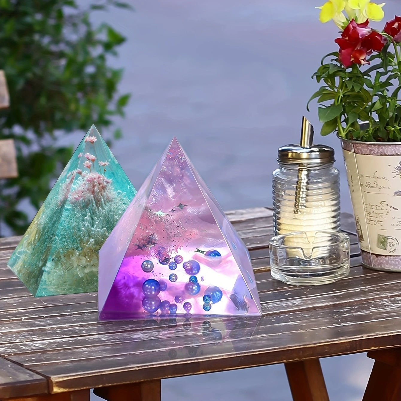 5pc- Pyramid resin molds of va - Resin Mold Jewelry reseña y precio