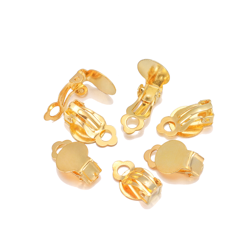 50pcs/Lot 10mm Meatl Ear Clips - Jewelry Making Earrings reseña y precio
