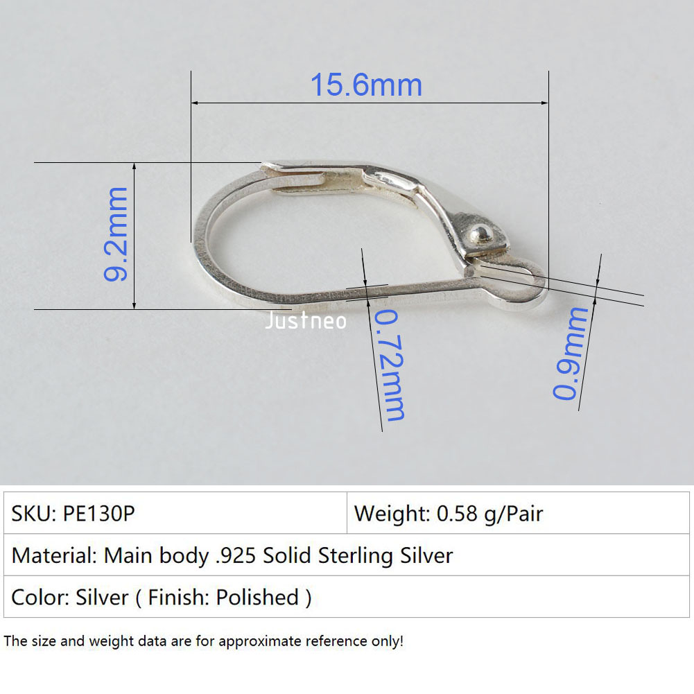 Solid 925 Sterling Silver Hing - Jewelry Making Earrings reseña y precio