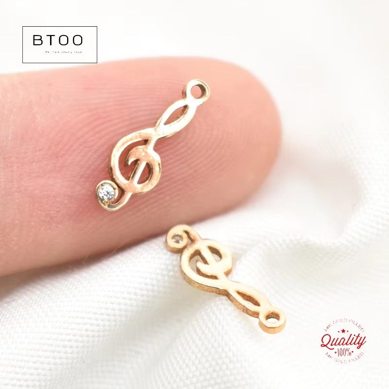 14K Gold Filled Musical Note C - Jewelry Making Notes reseña y precio