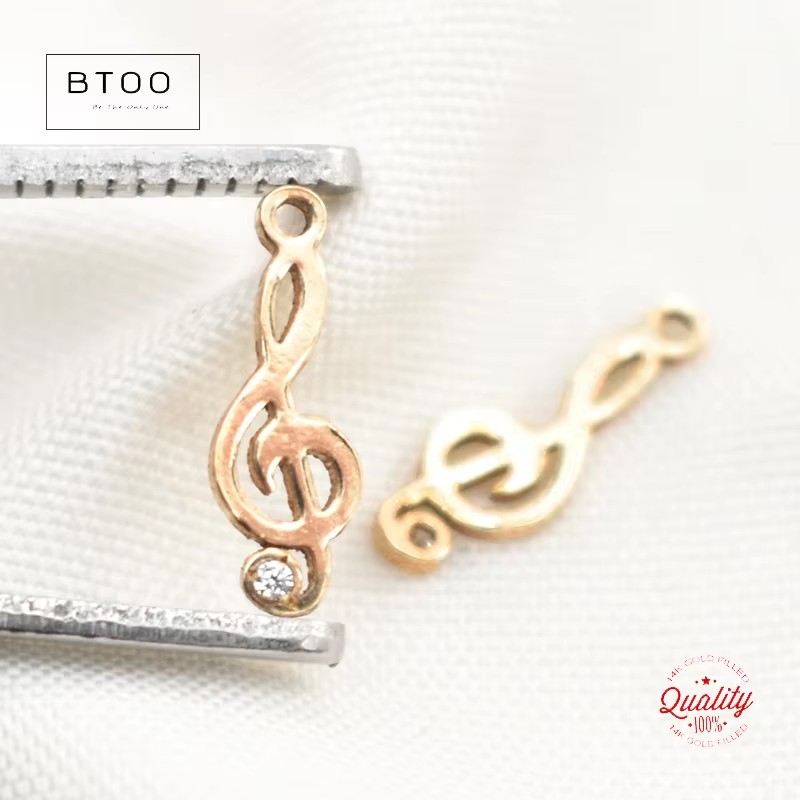 14K Gold Filled Musical Note C - Jewelry Making Notes reseña y precio