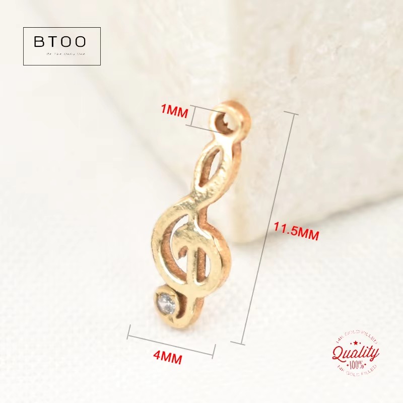 14K Gold Filled Musical Note C - Jewelry Making Notes reseña y precio