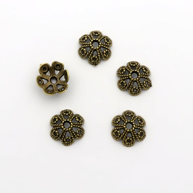 50pcs Flower Hollow Loose Spac - Jewelry Making Business reseña y precio