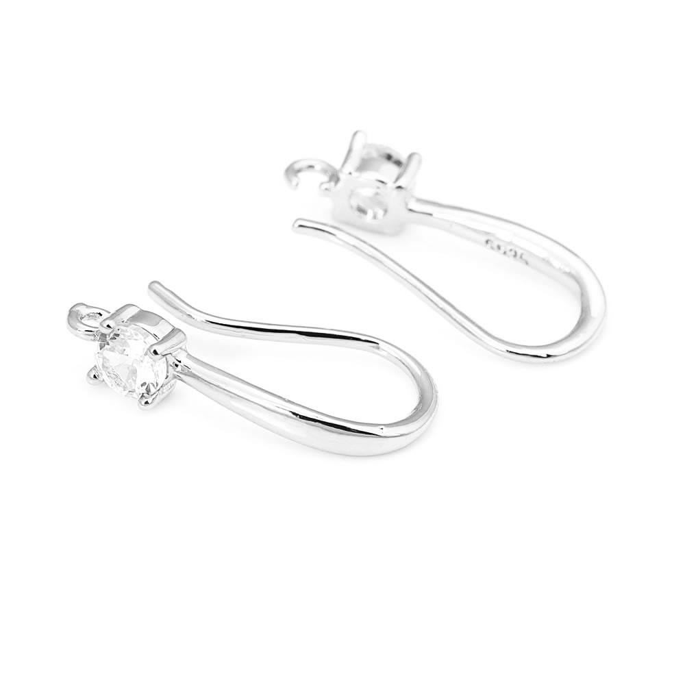 18K Gold Color Brass with Zirc - Jewelry Making Earrings reseña y precio