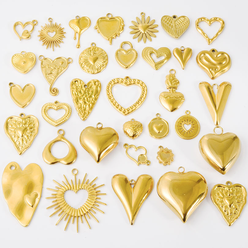 5pcs Golden Stainless Steel Co - Jewelry Making For Couples reseña y precio
