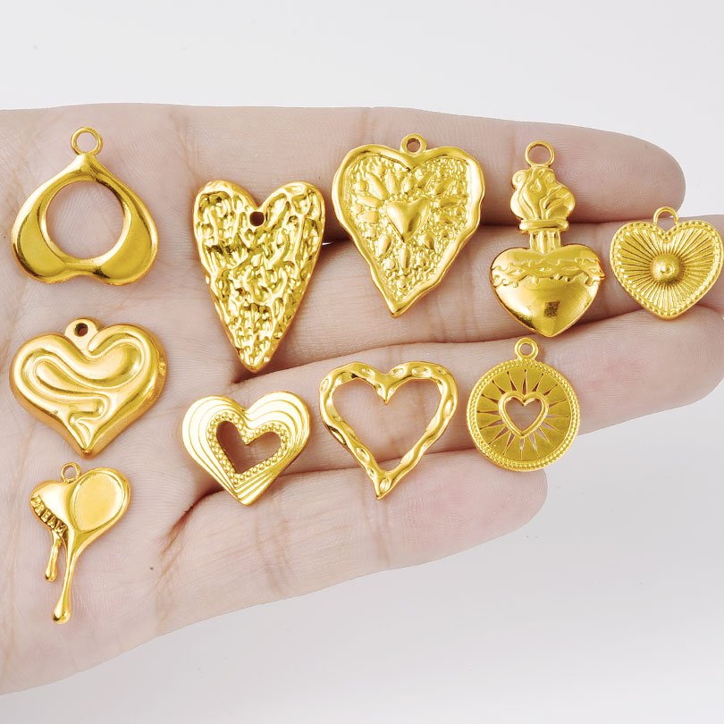 5pcs Golden Stainless Steel Co - Jewelry Making For Couples reseña y precio