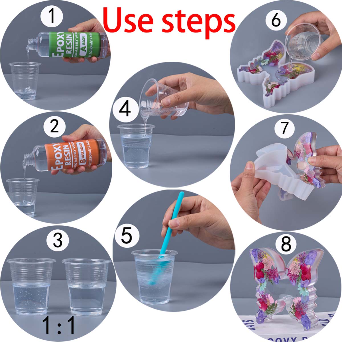 1:1 Ratio Epoxy Resin Kit Anti - Resin Mold Jewelry reseña y precio
