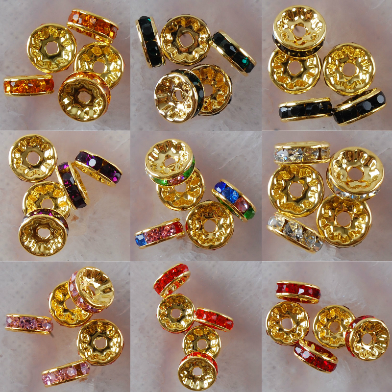 5Pcs Multicolor Crystal Gold C - Jewelry Making Classes reseña y precio