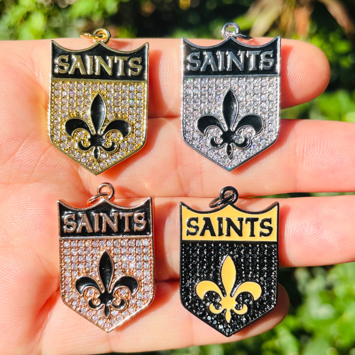 5pcs Micro Pave Fleur De Lis S - Jewelry Making New Orleans reseña y precio