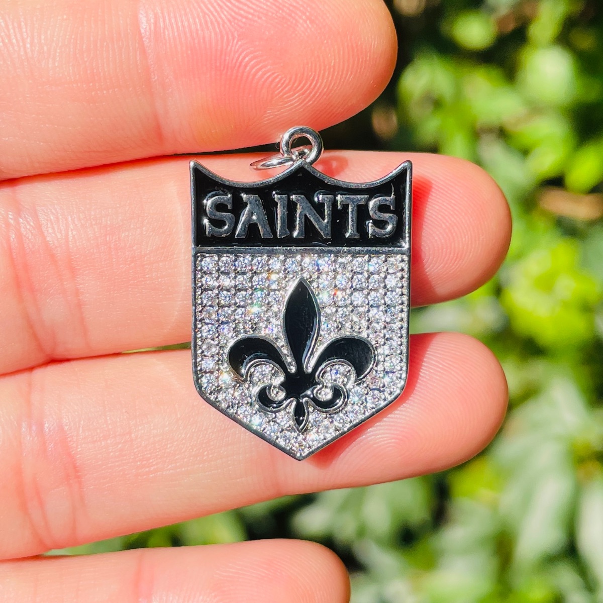 5pcs Micro Pave Fleur De Lis S - Jewelry Making New Orleans reseña y precio