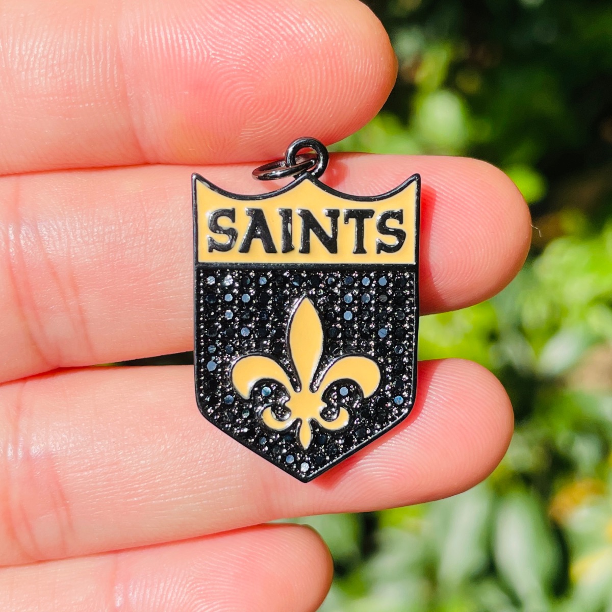 5pcs Micro Pave Fleur De Lis S - Jewelry Making New Orleans reseña y precio